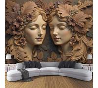 3D Papel Pintado Retrato De Perfil Femenino Para Pared, Mural Decorativo Relieve De Figura Clásica Para Salón Dormitorio Póster Fotográfico Papel Tapiz Fotomurales De Pared 300x210cm