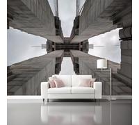 3D Papel Tapiz Gris para habitación de niños, Estilo Industrial Puente Arquitectura Pared Papel Pintado Dormitorio Decoración, 350 x 256 cm Fondo Lienzo para Sala sofá mural De Estar