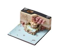 3D Paper Carving Notes, 3D Memo Art Pad, Planificador de grabado, 3,15 x 3,15 x 1,59 pulgadas Vintage Patterns Notepad for Offices Christmas Easter Classroom Desktop Decor