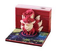 3D Paper Carving Tear Away Calendar 2026 - Paper 8.5x8.5x6.3cm 249 Pages 498g - Memo Clock Animal Model Desk Decor For Entryway Home Office - Creative Ornament