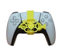 3D para mini volante para PS5, compacto para mando de juego de carreras PLA, mango para juego de simulación dinámica, amarillo/rojo/verde/blanco (amarillo)
