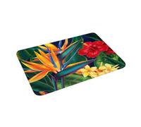 3D Paraíso Tropical Hawaiian Birds of Paradise Alfombrilla Antideslizante Alfombra para Entrada a la Cocina Casas Tapetes para los pies-60x90cm