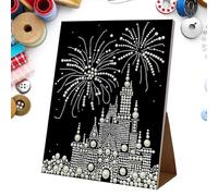 3D Pearl Art Craft - Handmade Castle, Beaded Wall Decor with Intricate Design, Adult Craft Kit with Easy Assembly, Home Decoration plus Elegant Style, Indoor Use for Room, Apartment, and Dormitory