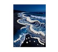 3D Pearls Art Kit - 15 Inch Pearl Painting | Wooden Canvas Set - Fantasy marine craft kit with PP pearls for DIY painting home decoration family activity and creative fun for kids teens and adults