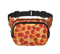 3D Pizza Pepperoni - Riñonera unisex de moda, elegantes para entrenamientos, correr, viajar y senderismo, Black, Talla única