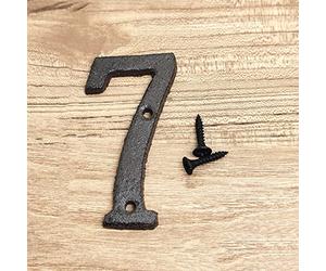 3D Placa de Casa Números 0-9 Letra A-Z Ferro Fundido Preto 8cm Metal Digital Porta Sinal Com Parafuso Alfabeto Exterior Anti-ferrugem Sinalização Hotel Apartamento Rua Caixa Correio (7)