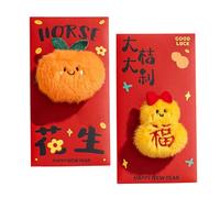 3D Plush Money Envelopes - Red Cash Envelopes with Cute Doll Design | Festive Style for Christmas, Wedding, Birthday, Home Gathering, Family, Friends, Kids, Adults, Son, and Daughter Presents