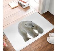 3D Polar Bear Non-Slip Floor Mat Absorbent Mat Carpet Rug for Kitchen Entrance Home Bedroom Footpad Mats-50x80cm