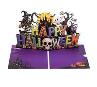 3D Pop-up Halloween Greeting Card Handmade Ghost Pumpkin Paper Sculpture