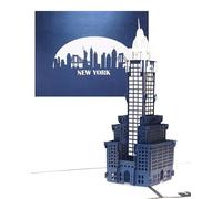 '3d pop-up tarjeta New York - Crysler Building - New York tarjeta, viaje cupones Estados Unidos, América Viaje cupones & Invitación