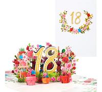 3D Pop up Tarjetas de Cumpleaños,Flores Tarjetas de 18 Años,Tarjetas de Aniversario con Sobres,Adecuadas para Cumpleaños,Bodas,Amistades e Inducciones