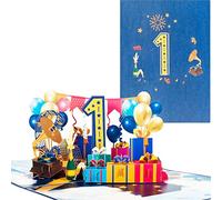 3D Pop up Tarjetas de Cumpleaños, Tarjetas de Primer Cumpleaños, Tarjetas de Aniversario con Sobres, Adecuadas para Cumpleaños, Bodas, Amistades e Inducciones
