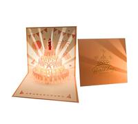 3d Popup Birthday Card, Happy Birthday Greeting, Intricate Fold-Out Design, Keepsake Celebration Decor, Postcard for Men, Women, Kids, Party Surprise, 5.91x5.91 Inches