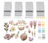 3D Print Clay Gel Ball Maker Tool, 4-Piece Bead Roller Set, 2-5 mm，Pink，Gray
