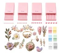3D Print Clay Gel Ball Maker Tool, 4-Piece Bead Roller Set, 2-5 mm，Pink，Pink