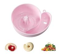 3D Printed Automatic Vegetable and Fruit Washer, Fruit Washing Bowl with Strainer,Fruit Washer Spinner Bowl, Snail Shape Drainer, Multipurpose Rinse Drain (Pink*1)