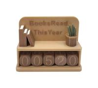 3D Printed Book Counter - | Mini Bookshelf Decoration with Goal Display Feature, Desk Accessory with Stylish Design, 3D Printed Material Sign for Readers Writers Teachers