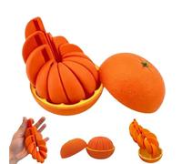 3D Printed Citrus Fruit Fidget,Chained Citrus Fruit Stress Twist Ball,Expandable Spiral Portable Gear Sphere Toy,Adults Twist Squeeze Sensory Desk Toy,for Office Home Decrease Anxiety
