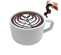 3D Printed Coffee Mug, Realistic Fidget Cup Model, 10.2x7.91x5.59 Inch Funny Sensory Stress Toy with Detailed Print Design, Sturdy PLA Fidget Object, Interactive Desk Toy for Home School Use