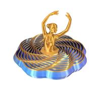 3D Printed Dancing Ballerina Fidget Toy - Spiral Rotating Tower | Honeycomb Design Sensory Toy For Stress Relief & Focus, Desk Ornament For Adults & Teens, Unique Art, 1
