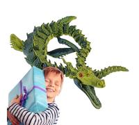 3D Printed Dragon - 5.51Inches 3D Dragon Fidget Toy, Full Articulated Crystal Reptile Toy With Flexible Joints | Executive Desk Toys For Kids Playing, Home Office Table Decoration Accessories