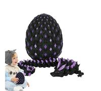 3D Printed Dragon, Articulated Animal Toy, Realistic Luminous Design, Eco-Friendly Printed Dragons Egg Ornament for Birthdays, Easter Baskets, Desk Decor, Home Collectibles