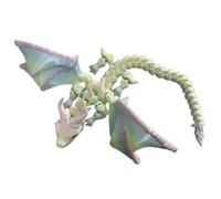 3d Printed Dragon, Articulated Winged Model, Flexible Poseable Design Sculpture, Lightweight Display Fantasy Creature, Dragon Figurine for Desk, Decoration, Bedroom, Table, Car Interior, 11.81 Inches
