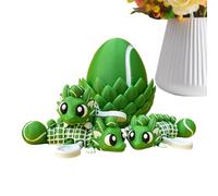 3D Printed Dragon Decor - Fidget Toy Desktop Decoration, 3.94 Inches Small Articulated Dragon Inside Egg with Flexible Joint Movement, Sensory Stress Ease Accessory, Art Hardware for Teens Adults