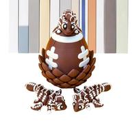 3D Printed Dragon Decor - Fidget Toy Desktop Decoration, 3.94 Inches Small Articulated Dragon Inside Egg with Flexible Joint Movement, Sensory Stress Ease Accessory, Art Hardware for Teens Adults