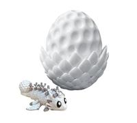 3D Printed Dragon - Desk Decor Fidget Toy | Articulated Statue with Egg, Unique Collector Gift for Kids, Sensory Stress Relief for Students, 2.72x2.87 Inches Sports Theme Fans