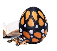 3d Printed Dragon Egg, Cute Articulated Fidget Dragon Toy, Bookshelf Decoration with Miniature Inside Egg, Flexible Animal Sensory Toy for Kids Teens Boys Birthday Home Car Desk, 3.14x2.9 Inch