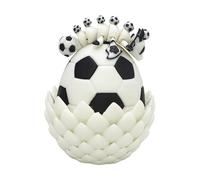 3D Printed Dragon Egg, Soccer Design Ornament, 3.14x1.57x1.57 Inches Portable Figure with Sturdy Build, Resin Shelf Decoration, Easter Egg with Style, Fantasy Ornament for Kids Party and Home