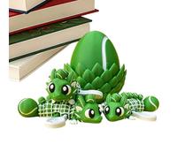 3D Printed Dragon Egg Toy - Articulated Fidget Display for Stress Relief Play | PLA Flexible Movable Fantasy Creature Sculpture, Hinged Segments Desktop Ornament, Gift Idea for Kids Teens Adults Room