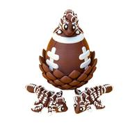 3D Printed Dragon Egg Toy - Articulated Fidget Display for Stress Relief Play | PLA Flexible Movable Fantasy Creature Sculpture, Hinged Segments Desktop Ornament, Gift Idea for Kids Teens Adults Room