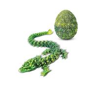 3D Printed Dragon Egg Toy Fully Articulated Decorative Crystal Dragon for Home Office and Easter