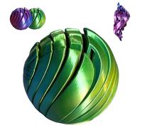 3D Printed Fidget Slime Ball Toy, Sensation Stress Decrease Gear Sphere Fidget Toy with Liquid Flow Effect, Twistable Desk Toys for Anxiety Relaxation Office Home Travel