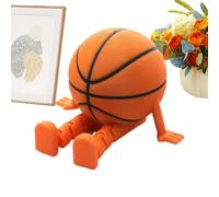 3D Printed Figures - Flexible Pose Desktop Basketball Companion, Articulated Action Model Toy with Bendable Joints, Stress Relief Desk Decor for Men Teens Sports Fans Home, 2.44x2.36x1.57 inch
