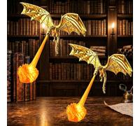 3D Printed Fire Breathing Dragon,Dragon Breathing Fire Book Nook，2D(M)