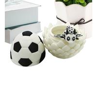 3D Printed Football Egg with Articulated - Creative Soccer Themed Fidget Toy & Ornament | Fantasy Figurine For Football Fans, Teens & Adults | Desktop Gift