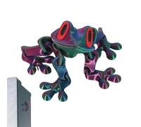 3D Printed Frog - Articulated Poseable for Stress Relief, Decorative Animal Figure with Flexible Joints, Fridge Magnet for Kitchen Office Desk Home Car, Multicolor