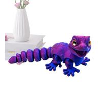 3D Printed Gecko Figurine, Flexible Lizard Fidget Toy, Articulated Reptile Model Decoration, Desk Shelf Bedroom Dorm Living Room Gift for Kids Boys Girls Adults Home, 14x5.8x5.8cm