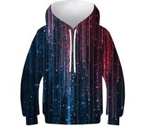 3D Printed Kids Hielo y Fuego Hoodie Elemento Sudadera con Capucha Pullover Long Sleeve Casual 13-15Y