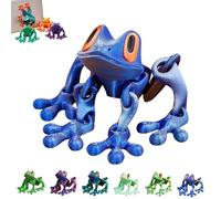 3D Printed Magnet Frog Toy,3D Printed Magnetic Frog Refrigerator Magnet,Funny Toy Fridge Stickers with Movable Joints, Novelty Refrigerator Magnets Stickers, for Home Offices Decor-E