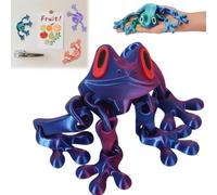 3D Printed Magnet Frog Toy, Frogs Refrigerator Magnets with Movable Multiple Joints, Jumping Poseable Frogs for Fridge Refrigerator Decorative