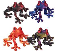 3D Printed Magnet Frog Toy, Frogs Refrigerator Magnets with Movable Multiple Joints, Jumping Poseable Frogs for Fridge Refrigerator Decorative
