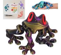 3D Printed Magnet Frog Toy, Frogs Refrigerator Magnets with Movable Multiple Joints, Jumping Poseable Frogs for Fridge Refrigerator Decorative
