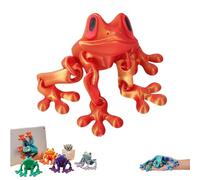 3D Printed Magnetic Frog Fridge Magnet,Realistic Jumping Frogs Refrigerator Toys,Multiple Movable Joints Articulated Frog Model,Poseable Decor for Fridge & Metal Surfaces (K)