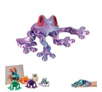 3D Printed Magnetic Frog Fridge Magnet,Realistic Jumping Frogs Refrigerator Toys,Multiple Movable Joints Articulated Frog Model,Poseable Decor for Fridge & Metal Surfaces (D)