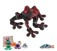 3D Printed Magnetic Frog Fridge Magnet,Realistic Jumping Frogs Refrigerator Toys,Multiple Movable Joints Articulated Frog Model,Poseable Decor for Fridge & Metal Surfaces (H)