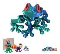 3D Printed Magnetic Frog Fridge Magnet,Realistic Jumping Frogs Refrigerator Toys,Multiple Movable Joints Articulated Frog Model,Poseable Decor for Fridge & Metal Surfaces (G)